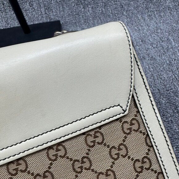 GUCCI Emily Brown Canvas Shoulder Bag 580-071825 - Picture 8 of 16